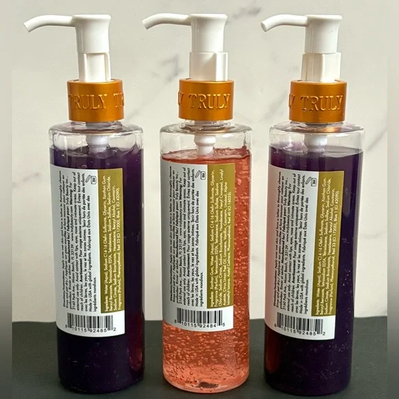 Set of 3 TRULY Beauty Body Cleansers Vegan Glazed Donut + Unicorn Fruit 8oz EACH
